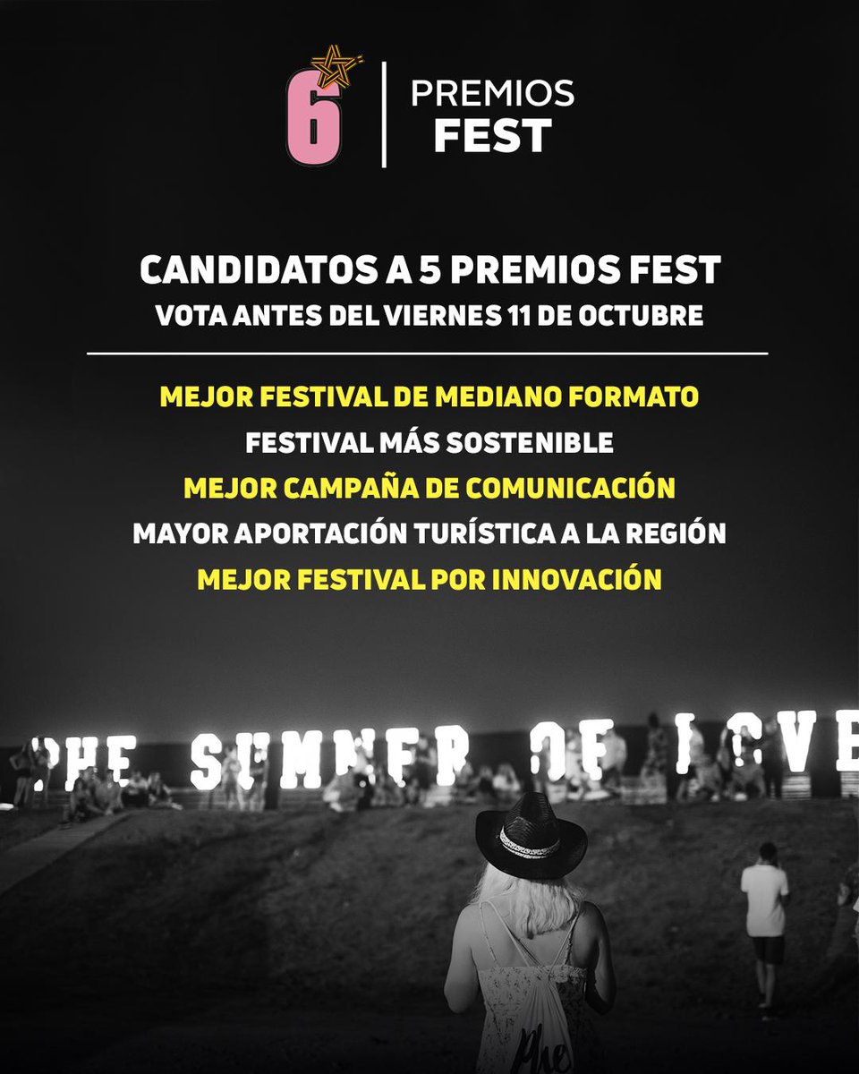 PheFestival's tweet photo. 🎉¡Alegría alegría!🎉
Estas son nuestras 5 candidaturas a los 6º @PremiosFest y hasta el 11 de octubre está abierto el plazo para la votación popular 🏆
Tu opinión cuenta 👉 https://t.co/otUncUfdm4
#PheFestival #Phe2019 #PremiosFest #PremiosFestivales https://t.co/dp7OMer0MC