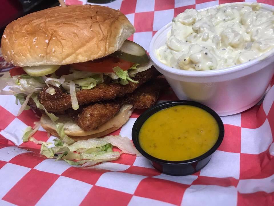 HaywardsBBQ's tweet photo. Today’s feature is our Hand Breaded, @HelgaMustard marinated #Pork #Tenderloin sandwich with 1 side. $12 Also, #Wednesdays we have $1.50 @budlight 🍺 https://t.co/79LlbbD8sq