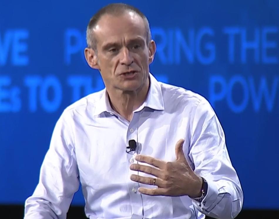 CNBCi's tweet photo. "Digital is the ultimate place for collaboration," says Jean-Pascal Tricoire, CEO and Chairman of Schneider Electric.

Do you agree? Join our live stream and have your say. https://t.co/QSlzKlFGtT