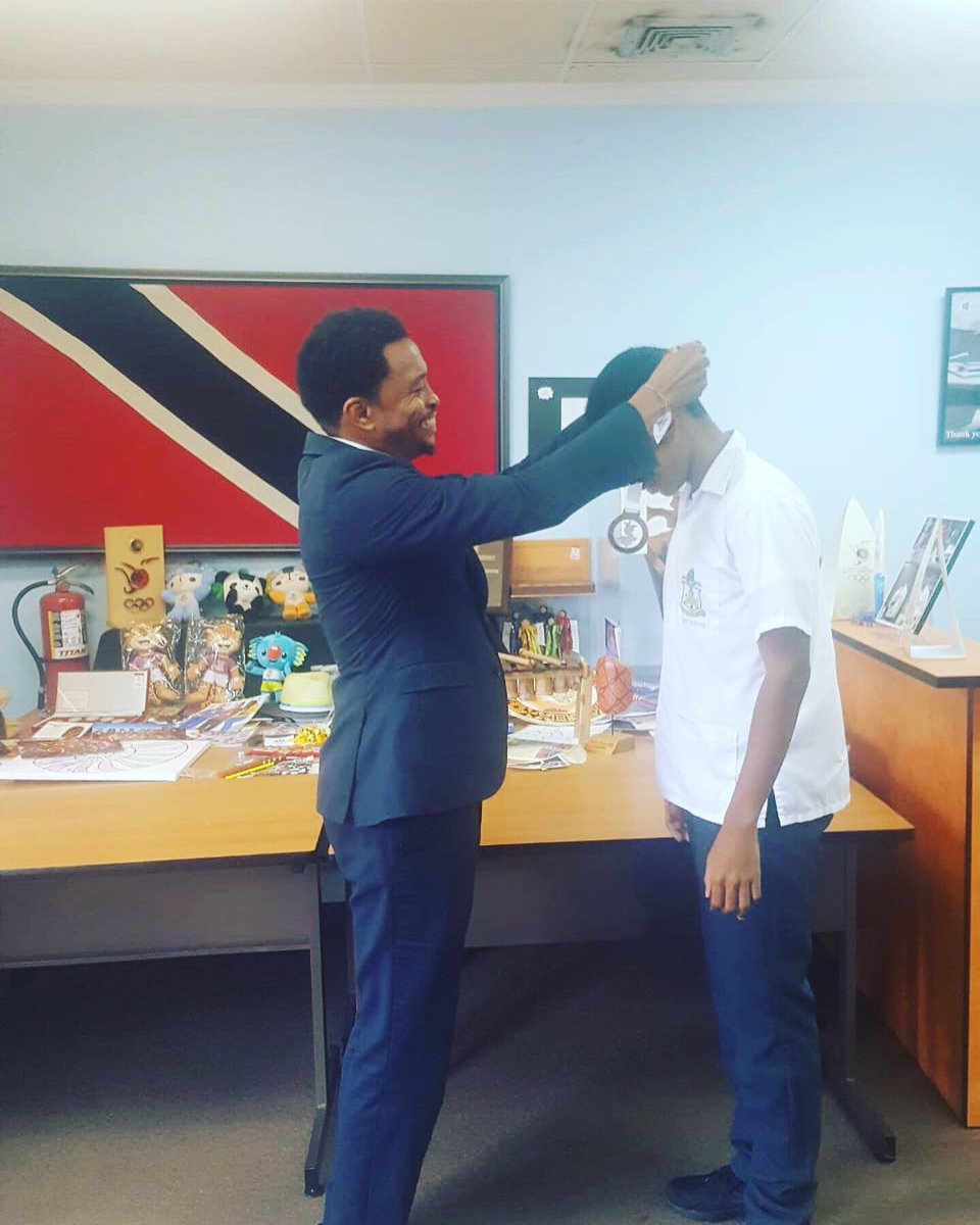 TTOlympic's tweet photo. Trinity College Form 4 student Jalen Borneo-John completed #ActiveTTO Virtual 5k not only did he get his medal but also walked away with a #TeamTTO ππ
Congratulations πππ
Have you and your friends registered yet? Click the link https://t.co/IQLQaf3d6j to get started πππΎ https://t.co/aspPEnJknK