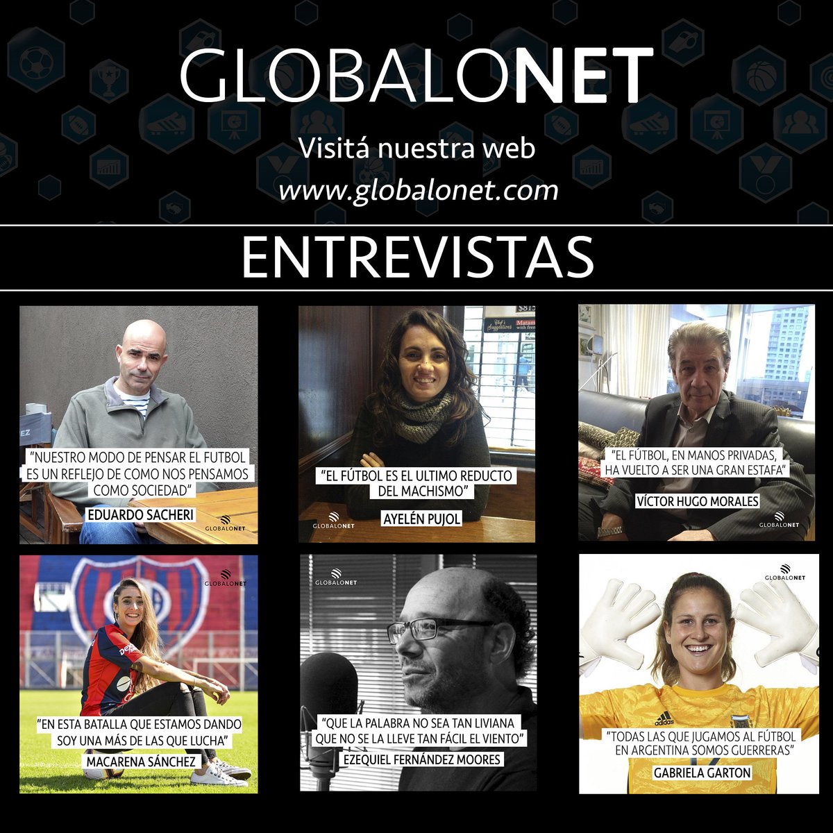 GlobaloNet's tweet photo. En nuestra web podés encontrar nuestras entrevistas. No te las pierdas, entrá en https://t.co/qch7Uavq0g e infórmate de la mejor manera.
.
#Entrevista #Deportes #VHM #Sacheri #FernandezMoores #MacaSanchez #AyelenPujol #GabyGarton #Futbol #Literatura #Periodismo #AnalisisDeportivo https://t.co/IOTesen2ar