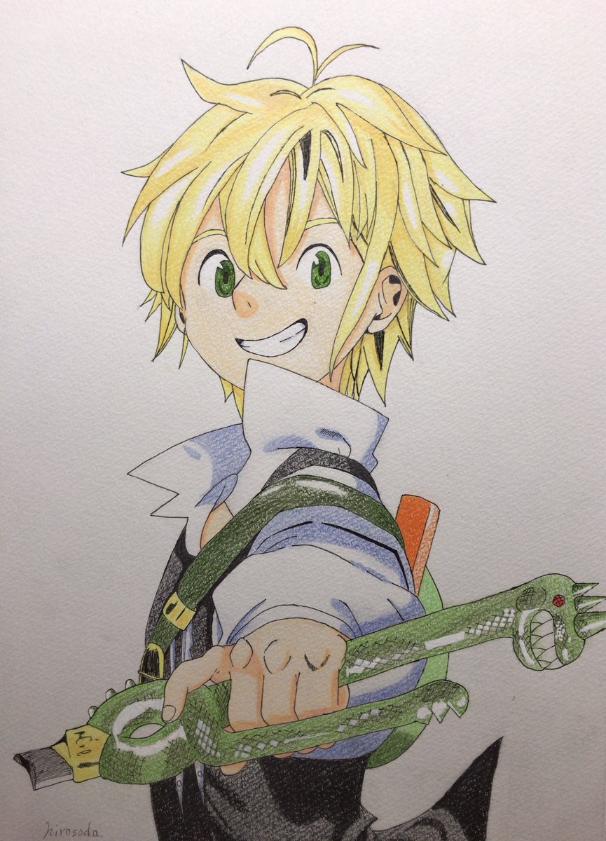 Hirosoda Twitterissa 七つの大罪 描いてみた 色鉛筆 イラスト好きな人と繋がりたい 絵師さんと繋がりたい もうすぐ3期が始まるので メリオダスを描いてみました Hirosoda Twitterissa 七つの大罪 描いてみた 色鉛筆 イラスト好きな人と繋がりたい 絵師さんと繋がりたい もうすぐ3期が始まるので メリオダスを描いてみました