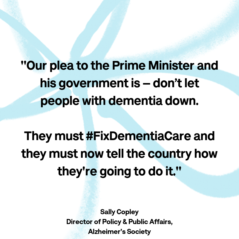 alzheimerssoc's tweet photo. When the Prime Minister moved into No. 10, he promised to finally #FixDementiaCare. But in today’s speech he’s barely mentioned it. @SallyCopley urges the PM to tell us how the Government is planning to do that: https://t.co/IcXjcKZBGV #BorisJohnsonSpeech https://t.co/Z06rMxLsrH