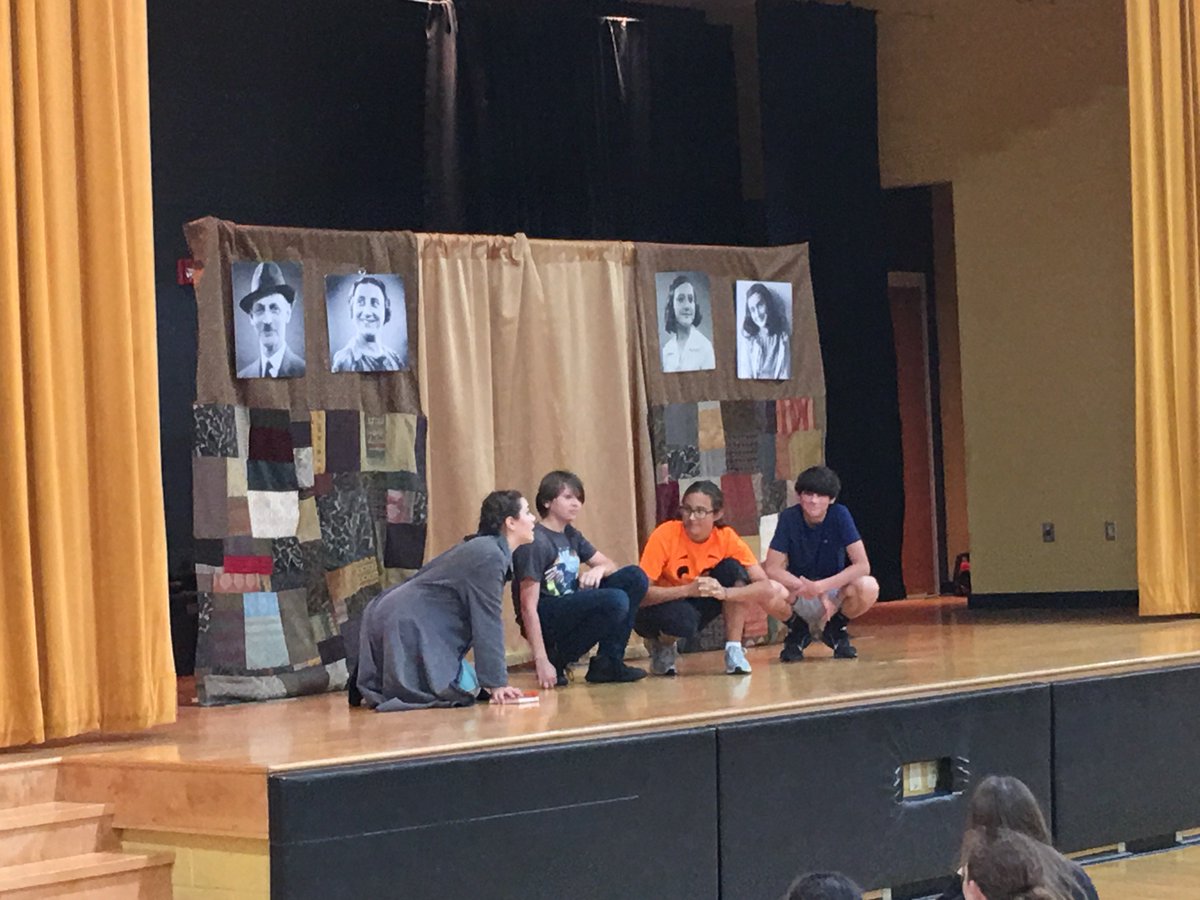 Eighth grade students enjoyed an excellent production of Anne Frank by the Bright Stars Touring Theatre sponsored by PAMS. This was a fantastic introduction as they begin a study of her life and writings during Nazi Germany. Thank you to the Arts Council of Moore County.