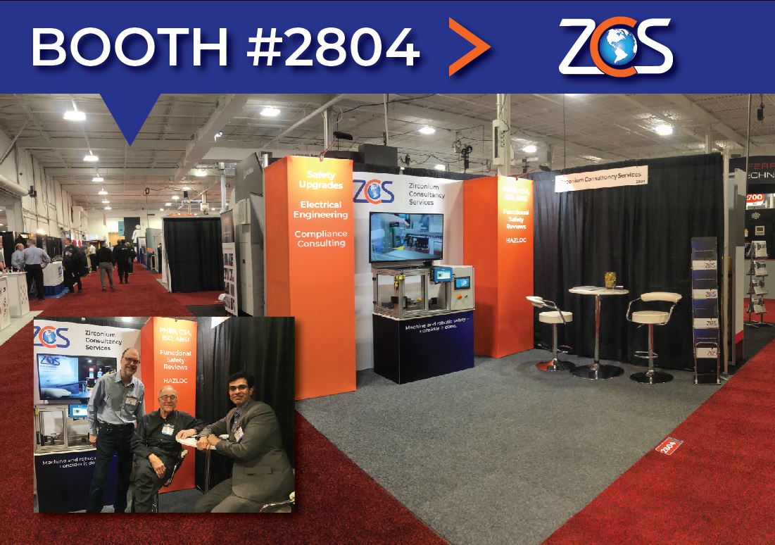 ZCSOfficial's tweet photo. There are still 2 more days to visit us at CMTS! We have safety technology demonstrations and example PHSR reports at booth #2804 from 10am - 8pm today, and 10am - 4pm on Thursday. We'd love it if you stopped by to chat!
#cmts2019 #manufacturing #machinesafety #roboticsafety https://t.co/rhIJKwaEDi