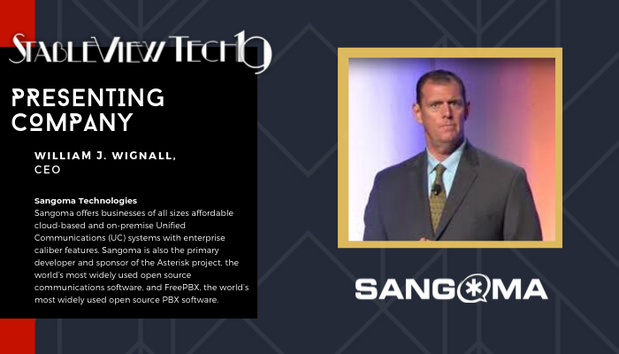Founded in 1984 and headquartered in Toronto, Canada, <a href="/Sangoma/">Sangoma</a> is a leader in enterprise, value-based communications, delivering industry-leading quality at price points that enhance customers’ ROI: sangoma.com

Learn more at #SVTECH19 Oct 3rd: stableviewtech19.lpages.co/homepage/