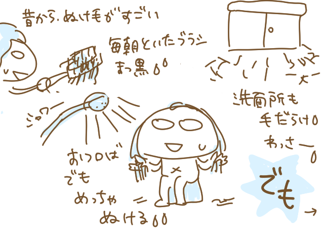 くせ毛事情その2
学生時代は広がるくせ毛がホント嫌で、縮毛矯正頑張ってたけど、社会人になってからはパーマっぽくていいじゃん!って褒められること多いからまあ気に入ってる。お手入れできなくて痛みまくりだけど?
毎朝の洗面所&毎晩のお風呂が毛まみれなのなんとかならんかな～～～ 