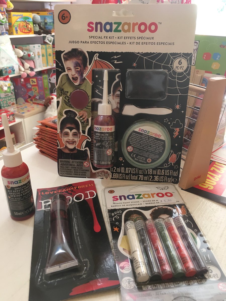 kinderlala1's tweet photo. Which kind of blood will you wear on Halloween to scare everyone else? Choose from these pictures and leave us a comment.
Drop in at Kinder lala toy shop for a variety of face paints, fake blood, fancy dresses and a sticker. https://t.co/rPHzOEPijo