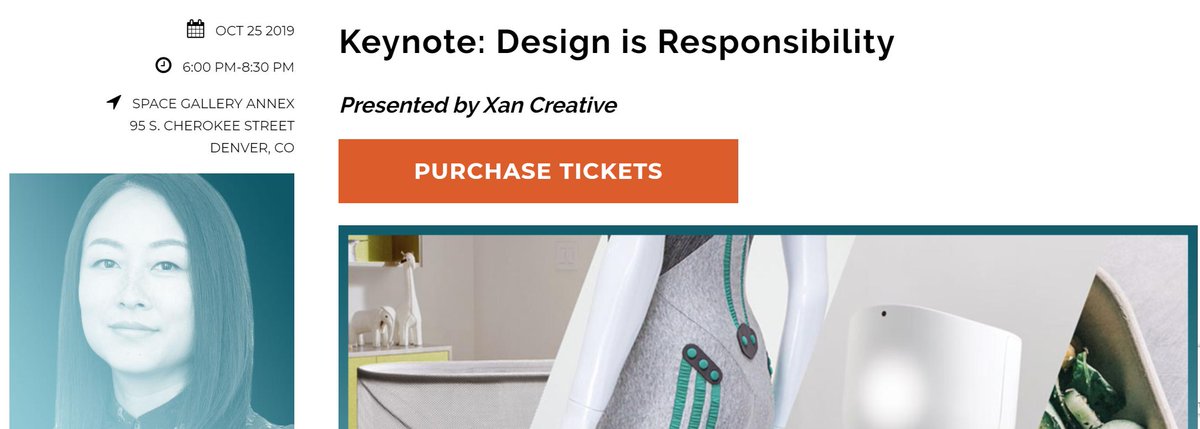 IDSA's tweet photo. Don't miss this presentation from @Qin_Li, IDSA, Board of Directors Chair & VP of Design @fuseproject, during @dendesignweek on Oct. 25. Tickets: https://t.co/rAh0fEsZfT #denverdesignweek https://t.co/AaA1McHjuF