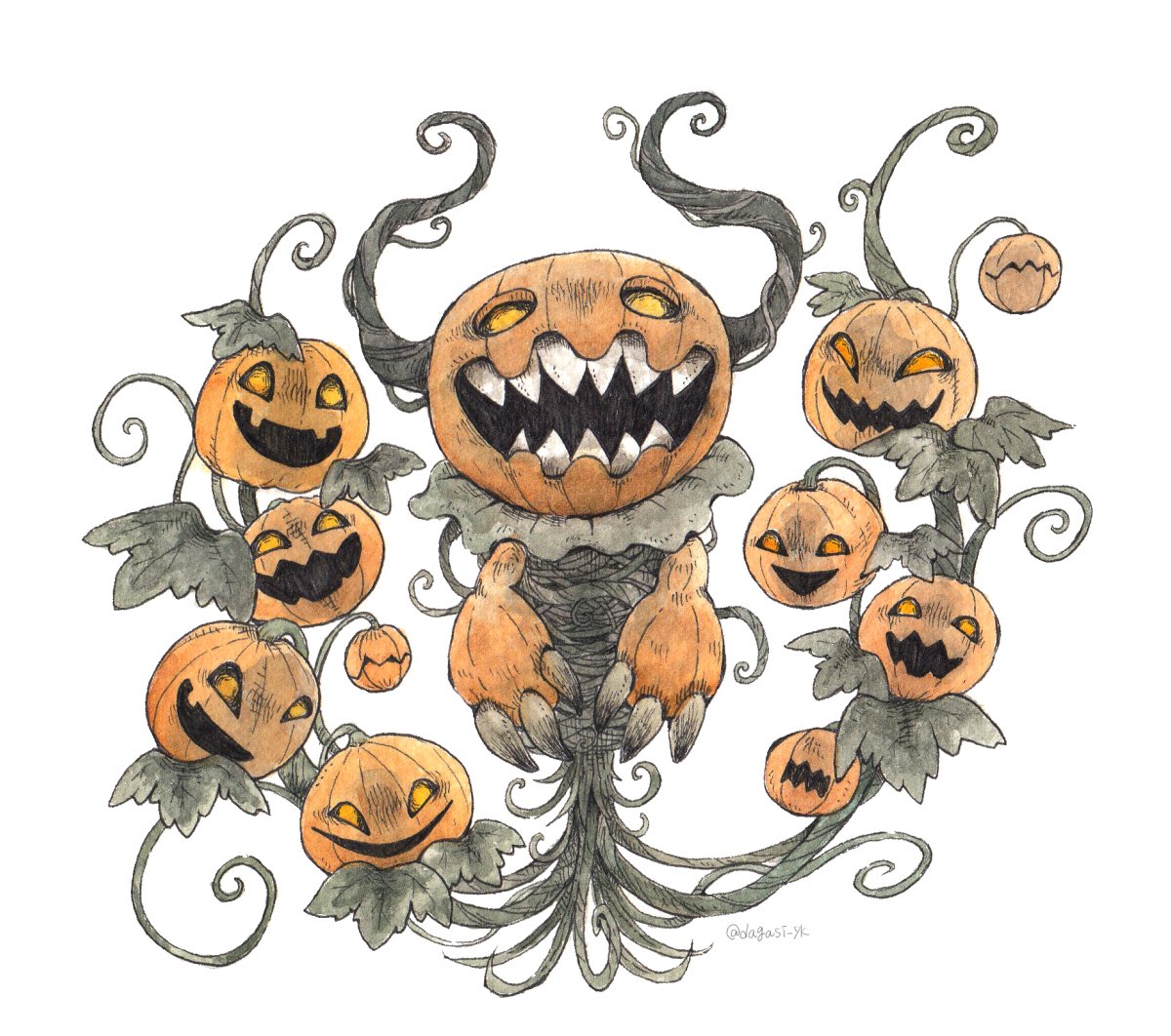 no humans white background jack-o'-lantern simple background pumpkin open mouth halloween  illustration images