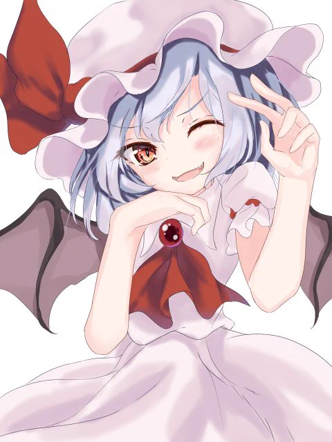 #深夜の真剣お絵描き60分一本勝負 
「たべちゃうぞー」
#レミリア・スカーレット
+20 