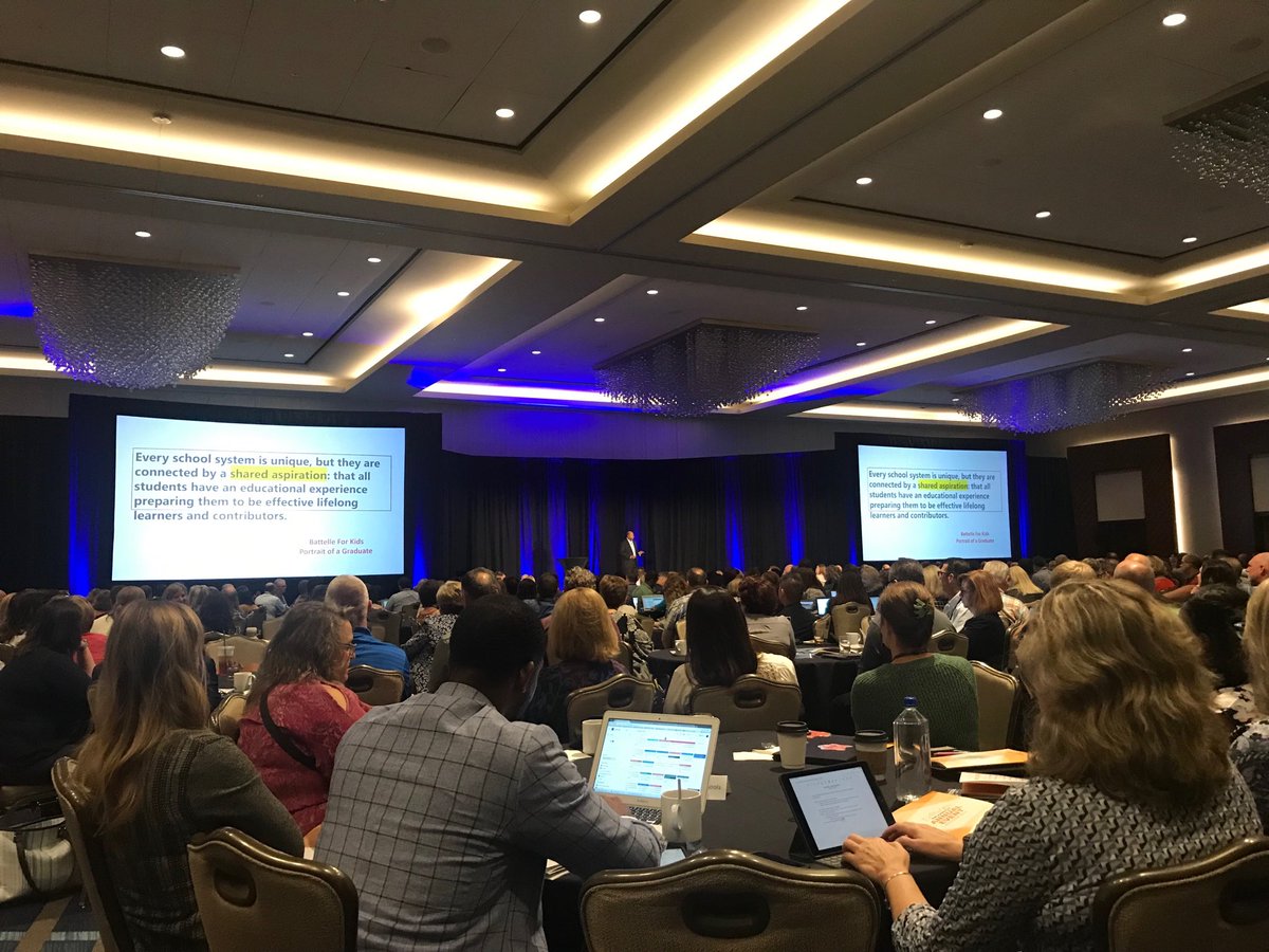 ⁦<a href="/AltonFrailey/">Alton Frailey</a>⁩ leads off “Spark21” at the #Edleader21 annual event by reflecting on the Portrait of a Graduate as a shared aspiration of an education community. ⁦<a href="/battelleforkids/">Battelle for Kids</a>⁩ #portraittopractice