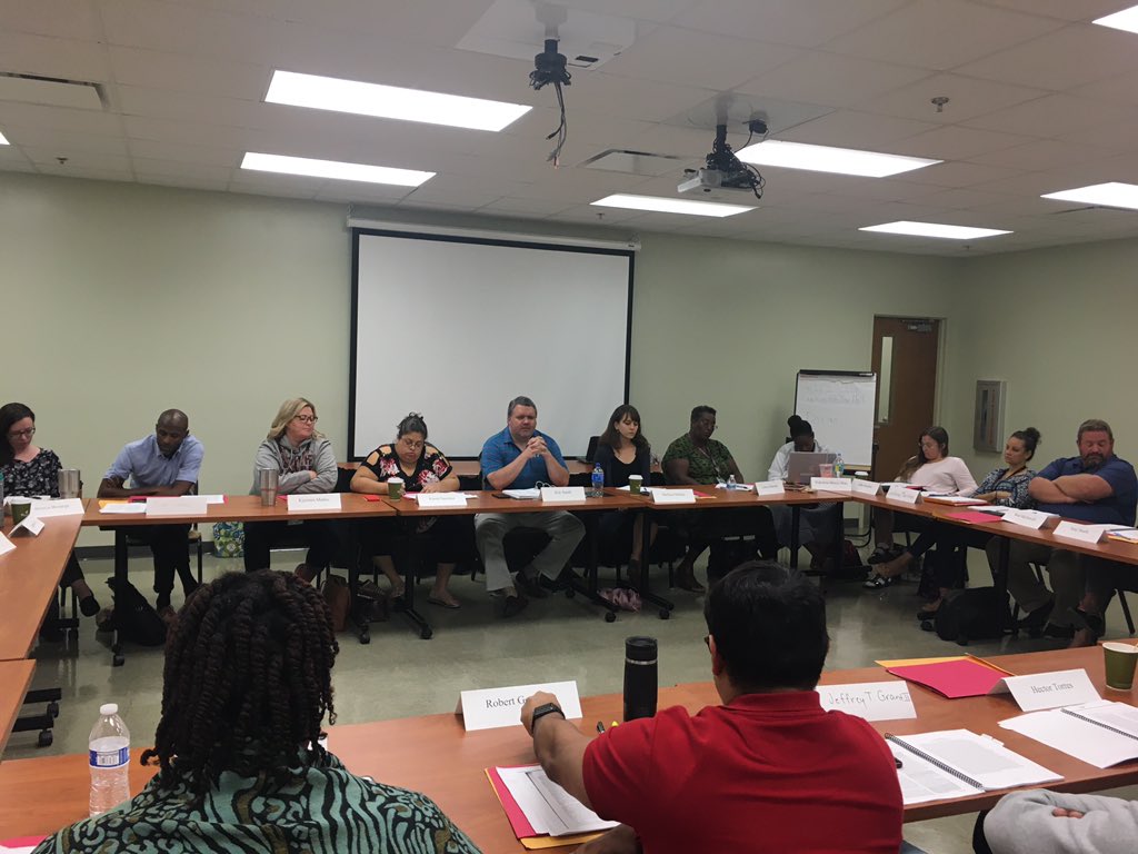 Polk County Civics teachers learning at today’s <a href="/TeachAmHistory/">Teaching American History</a> Seminar
