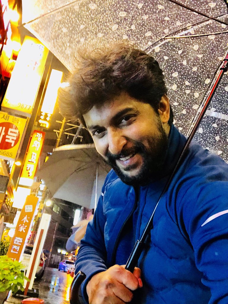 NameisNani's tweet photo. Am here in South Korea and there’s no way I can watch #SyeRaa 
But talk vinapadindhi...
INDIA lo BOXOFFICE Gharana mogudu is back ani 🔥
Cant waitttt

Big hug to Chiranjeevi gaaru from here 🤗 https://t.co/s8yajnTDPu
