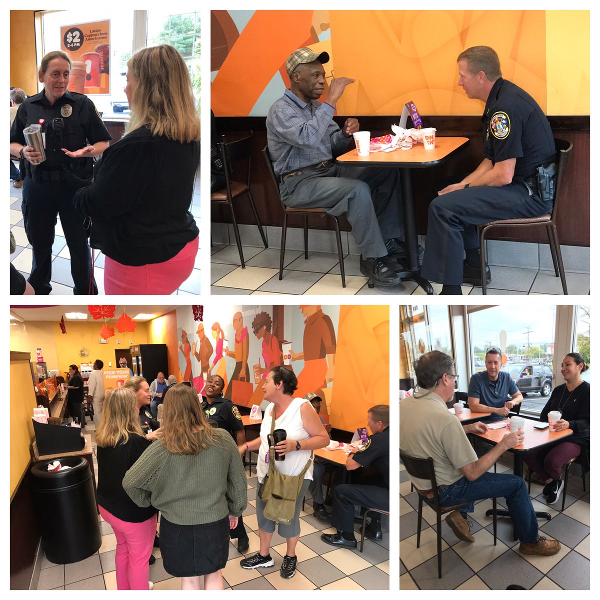TownofWindsorCT's tweet photo. “Coffee with a Cop”this morning resulted in meeting new friends and great conversation.  #community #WinValue #police #Sharing https://t.co/qm9e6SqGRD