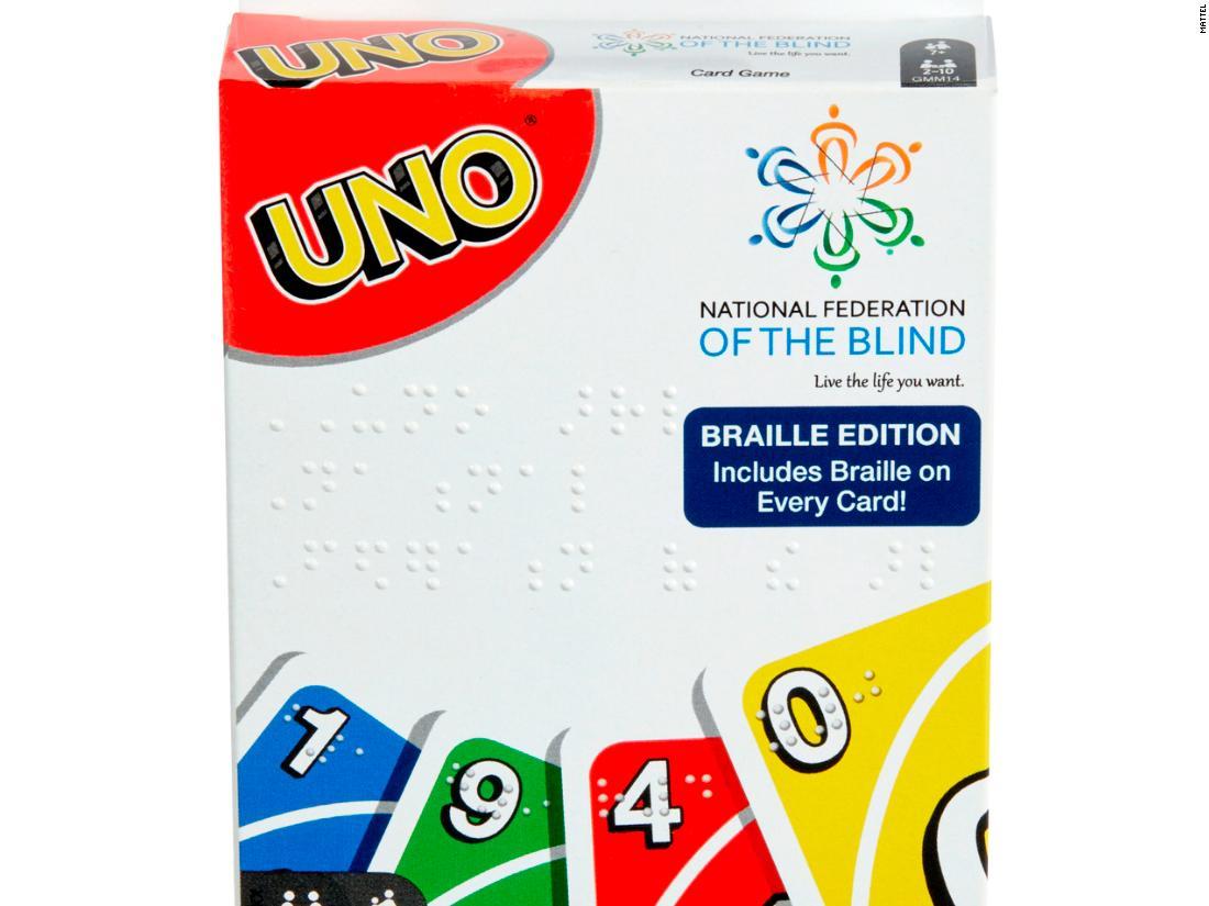 CNN's tweet photo. Mattel is releasing a braille version of UNO https://t.co/PazpevLoI9 https://t.co/1BHYCFvUqu
