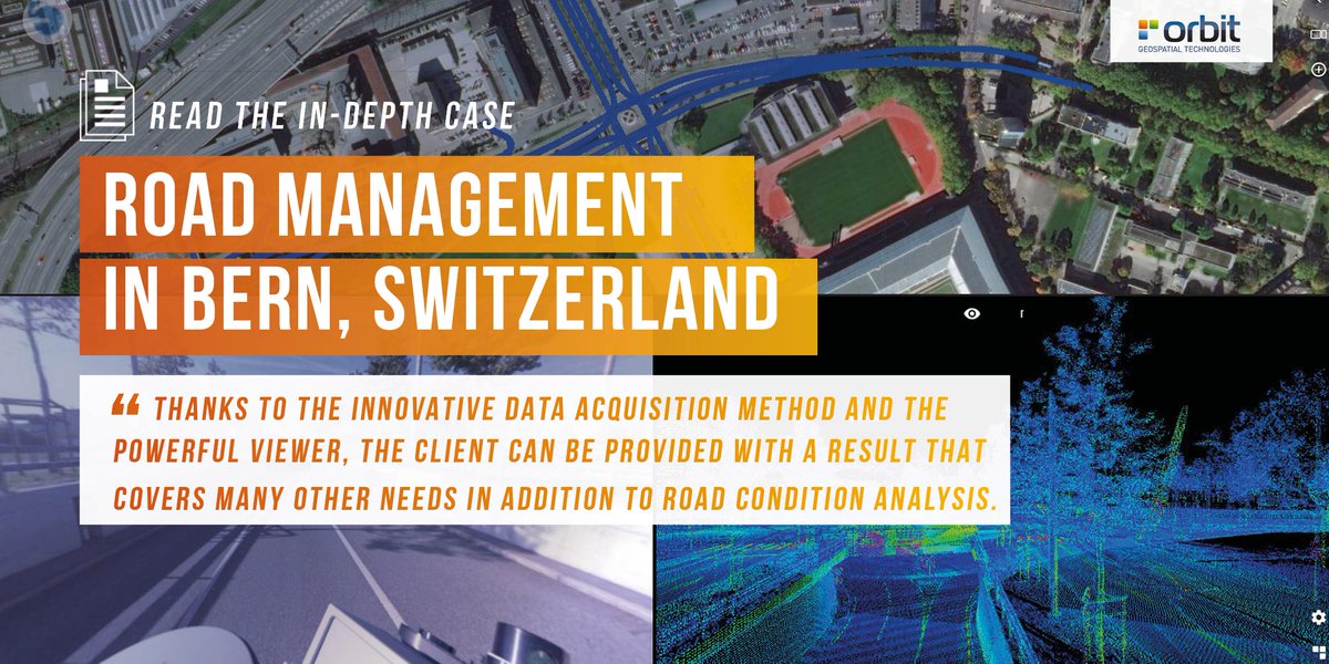 <a href="/orbitgt/">Orbit GT</a> The optimal maintenance and management of the 2200km long cantonal road network of the canton Bern (Switzerland) requires regular road condition monitoring. Read the case story: orbitgt.com/cases/road-man… #3dmapping #mobilemapping