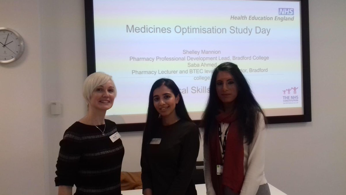 PharmacyBTECL4's tweet photo. So proud of the #BTECL4 team from @BradfordCollege today presenting at the Leeds Meds Op Study Day. Well done and thanks for inviting us @GillRisby @JuliegrubbJg https://t.co/Vr60WlXjDS