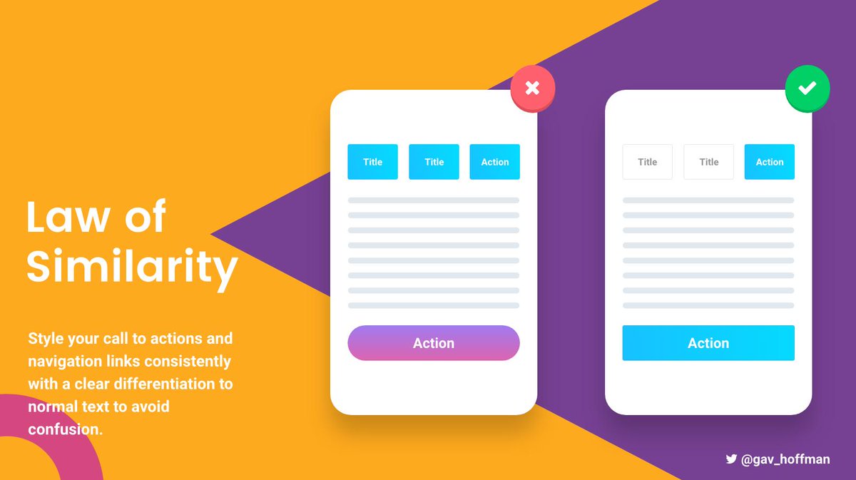 AdobeXD's tweet photo. Illustrated guides to 6 important laws of UX by @Gav_Hoffman. See all of his illustrations on Dribbble: https://t.co/EoIIOcuUcn https://t.co/V8QILDlXM0