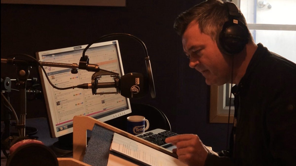 EdNapPurple's tweet photo. Second Challenge of the day - interviewing the wonderful Grant Stott and seeing more behind the scenes stuff at @BBCRadioScot #enuccc https://t.co/FutjVoWh5R