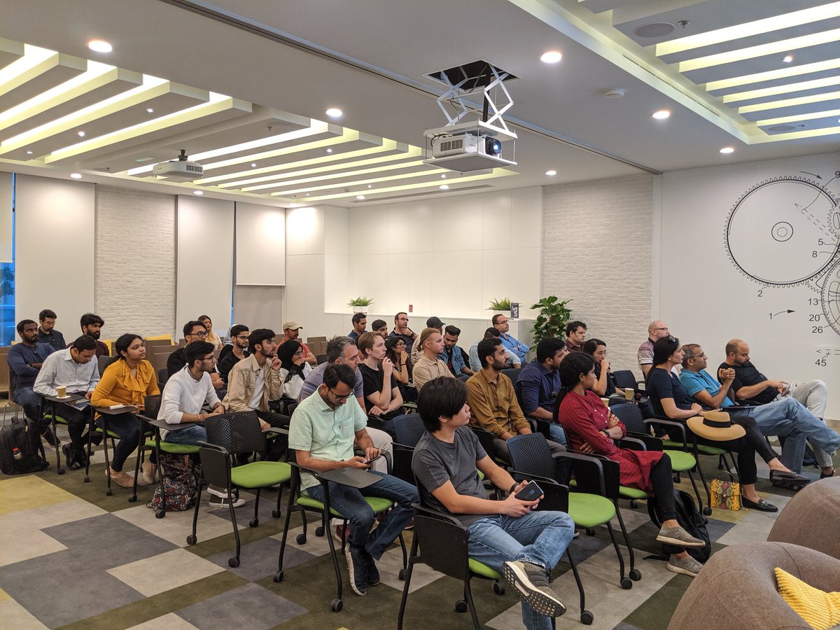 GCDCEmirates's tweet photo. Let's talk about real-time, serverless, document based databases!

#Firebase #Roadshow happening now in Dubai 🔥 Sam Stern (Google) is talking now https://t.co/FKxySH5NX0