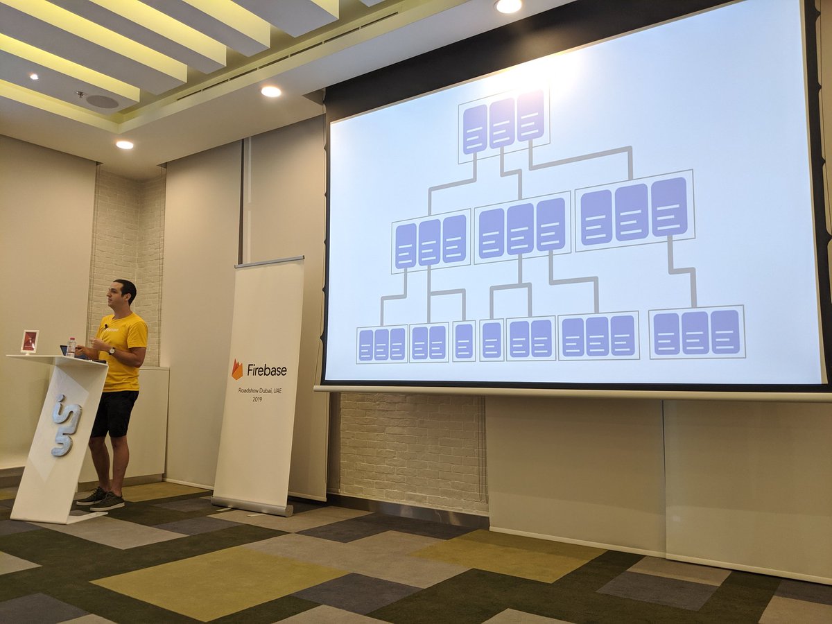 Let's talk about real-time, serverless, document based databases!

#Firebase #Roadshow happening now in Dubai 🔥 Sam Stern (Google) is talking now