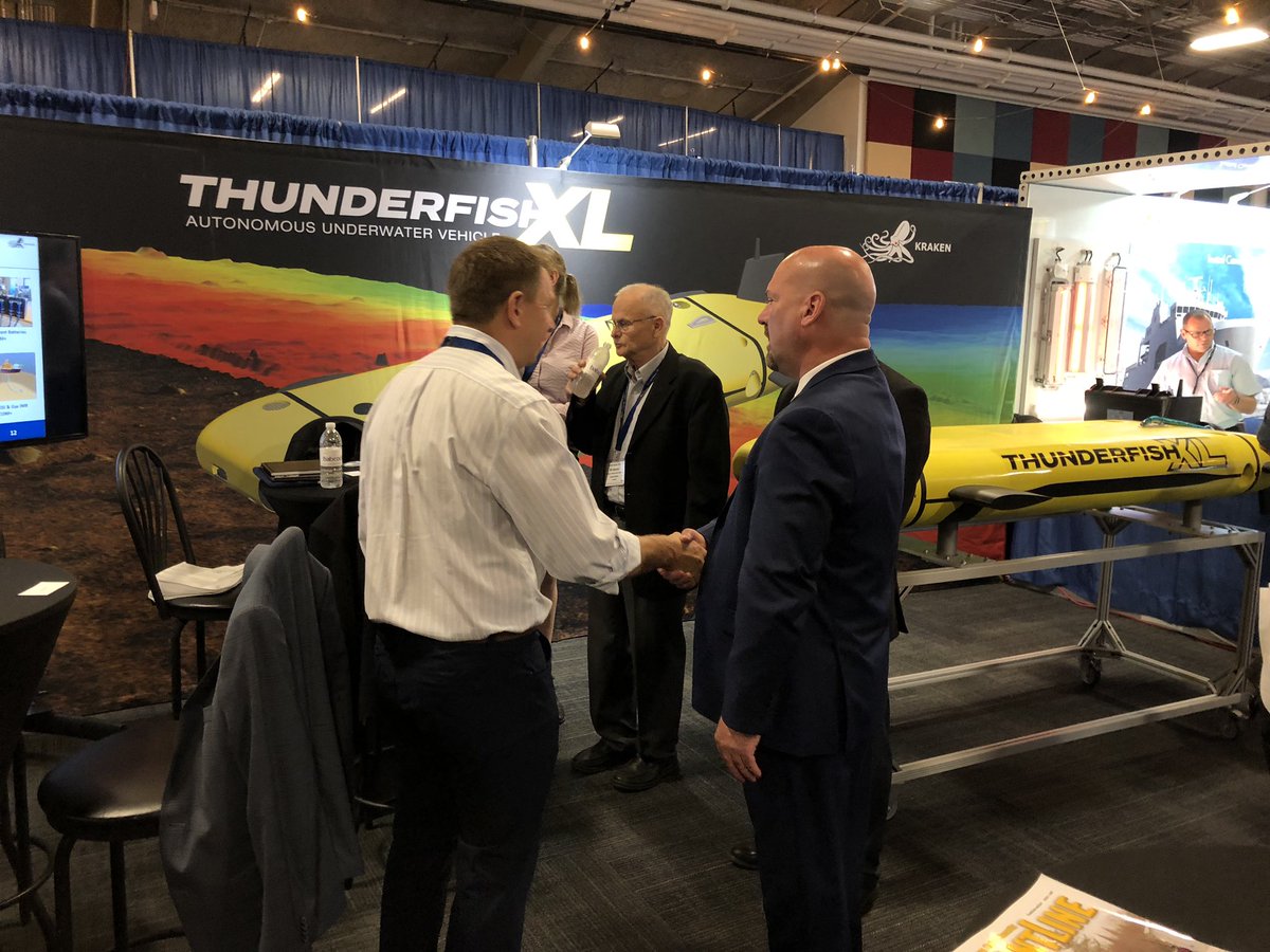KrakenRobotics's tweet image. #DEFSEC 2019 is in full swing! Stop by booth 618 to learn more about the ThunderFish XL and our other #innovative products. We look forward to chatting with you!