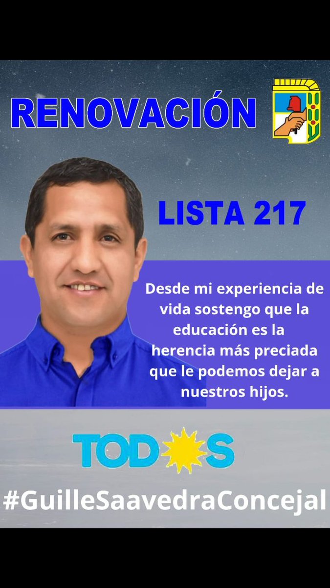 Porque falta mucho por hacer por nuestros niños #GuilleSaavedraConsejal LISTA 217.