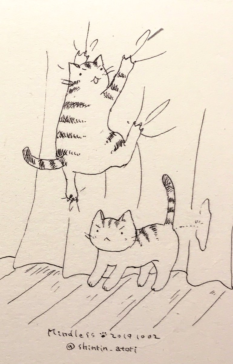 2.mindless 猫に分別を求めてはならない
#Inktober2019 