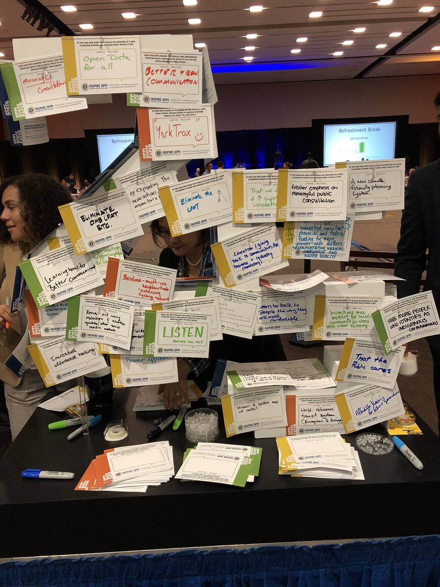 TneshiaPages's tweet photo. Interesting lectures and interactive stations on the role of technology in planning, gentle intensification and ‘complete’ suburb design at the OPPI conference! #OPPI19 https://t.co/dmFga5UKe9
