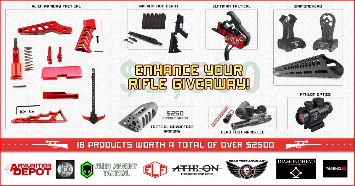 We've teamed up with several companies to bring you the 'Enhance Your Rifle Giveaway!' Go to ammo.fyi/athlon to enter for your chance to win this awesome package!