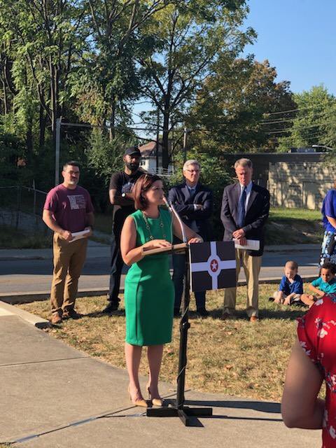 IndyMNAs's tweet photo. Great day on the Near Eastside as the Mayor announces the third Lift Indy neighborhood! The Near Eastside will receive a significant portion of two U.S. HUD grants! #MNAJames https://t.co/VF9zFbFAZa