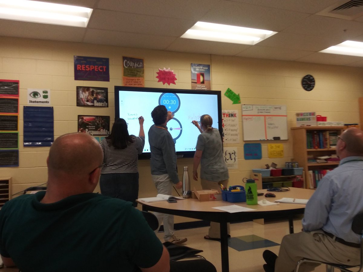 TeachDonnelly's tweet photo. Promethean board training with representative Ryan! So many exciting options to increase student engagement and learning. #LRESlib @LearnPromethean @Promethean https://t.co/rDGZ5NSipx