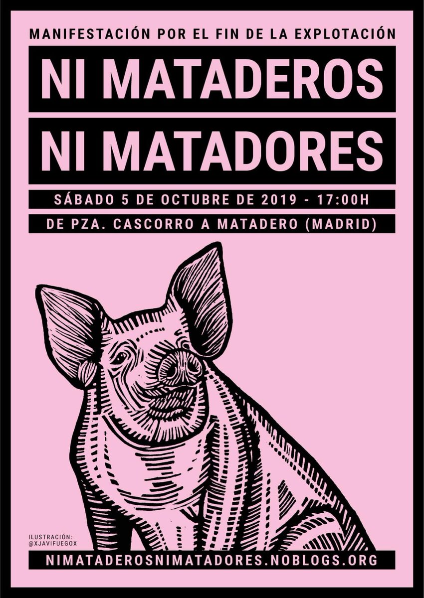 MadridAnimalS's tweet photo. ¡Nos vemos este sábado por el fin de la explotación!✊
Hasta que toda jaula quede vacía. @nimataderos https://t.co/1UyWKftKpS