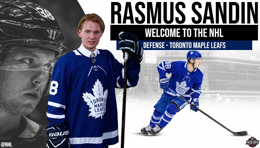And so it begins! 

Welcome to the League, Rasmus Sandin. (<a href="/Rasmussandin/">Rasmus Sandin</a>) 🤜🤛 #NHLFaceOff