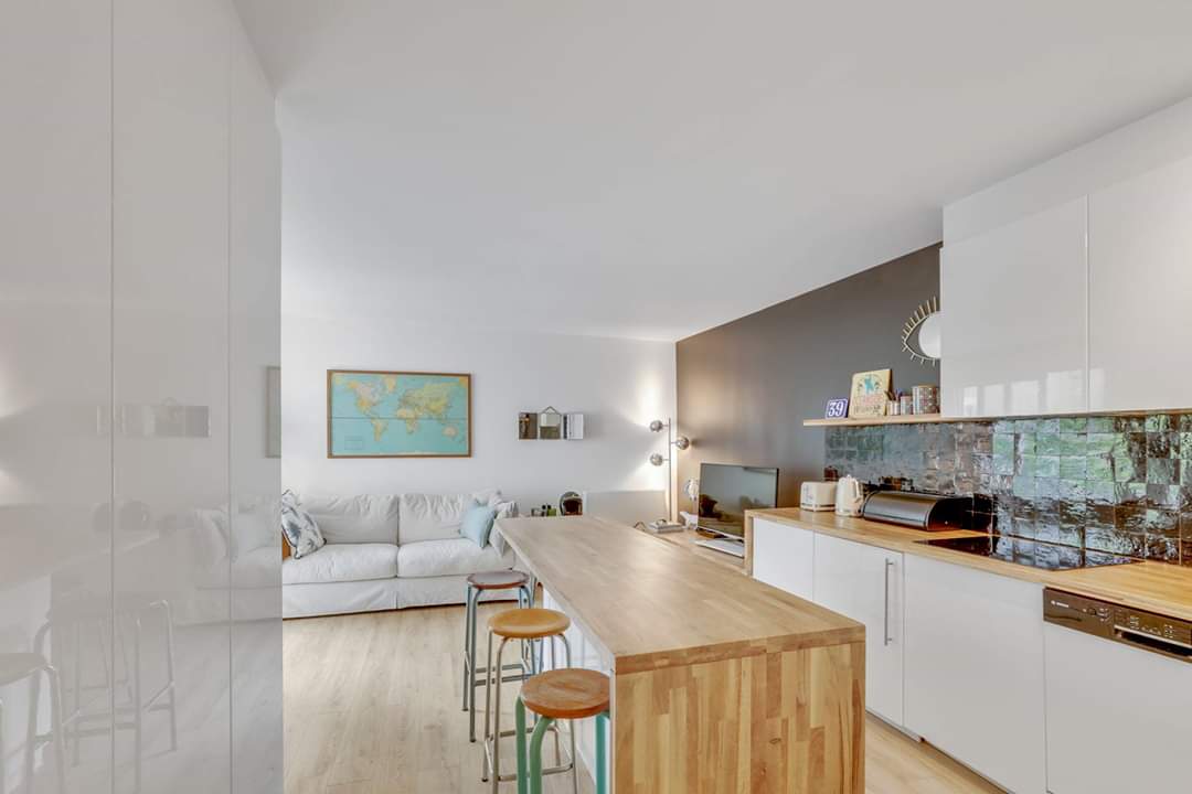 jodarchitecture's tweet photo. LEVALLOIS-PERRET : Rénovation et réaménagement d'un deux-pièces. Un projet axé autour de la convivialité et du champagne. https://t.co/s5BFZ3iX52