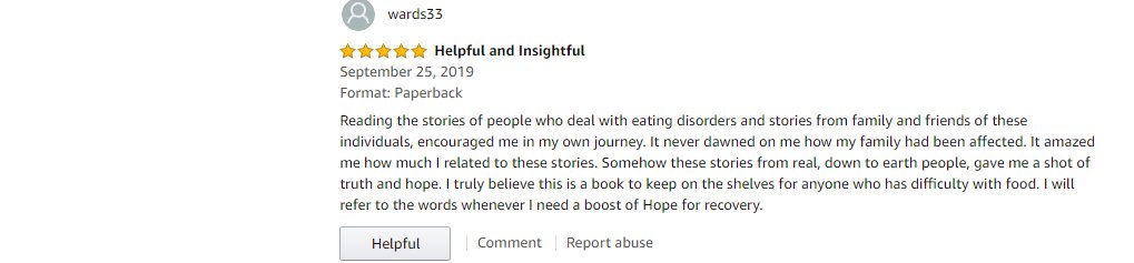 catbrown_writer's tweet image. Reviews like this are why @ctinkertalks Christina Tinker and I spent countless hours putting together Hope for Recovery: Stories of Healing from Eating Disorders. #eatingdisorders #eatingdisorderrecovery #hopeforrecovery