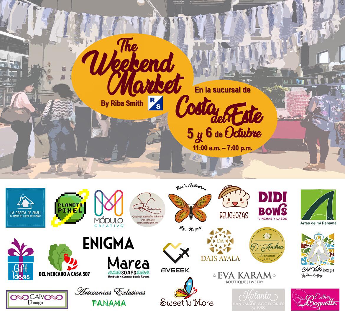 Riba_Smith's tweet image. Con hermosas y únicas creaciones hechas a mano, regresa #TheWeekendMarket a #RibaSmith #CostadelEste ESTE FIN DE SEMANA 5 y 6 de OCTUBRE donde encontrarás delicias, bellezas y más para esta temporada. ¡Te Esperamos!