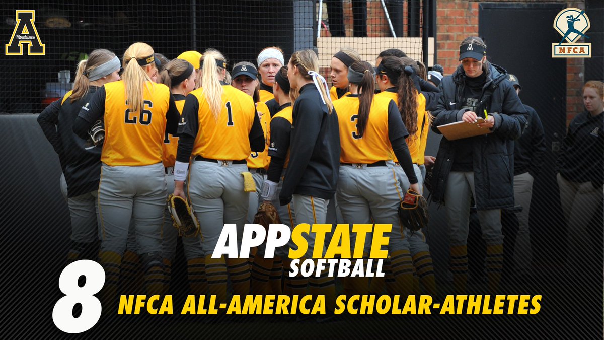 AppStateSB's tweet image. Congratulations to our 8️⃣ student-athletes who were named NFCA All-America Scholar-Athletes 📚👏

Full release: bit.ly/2n1Iwcg