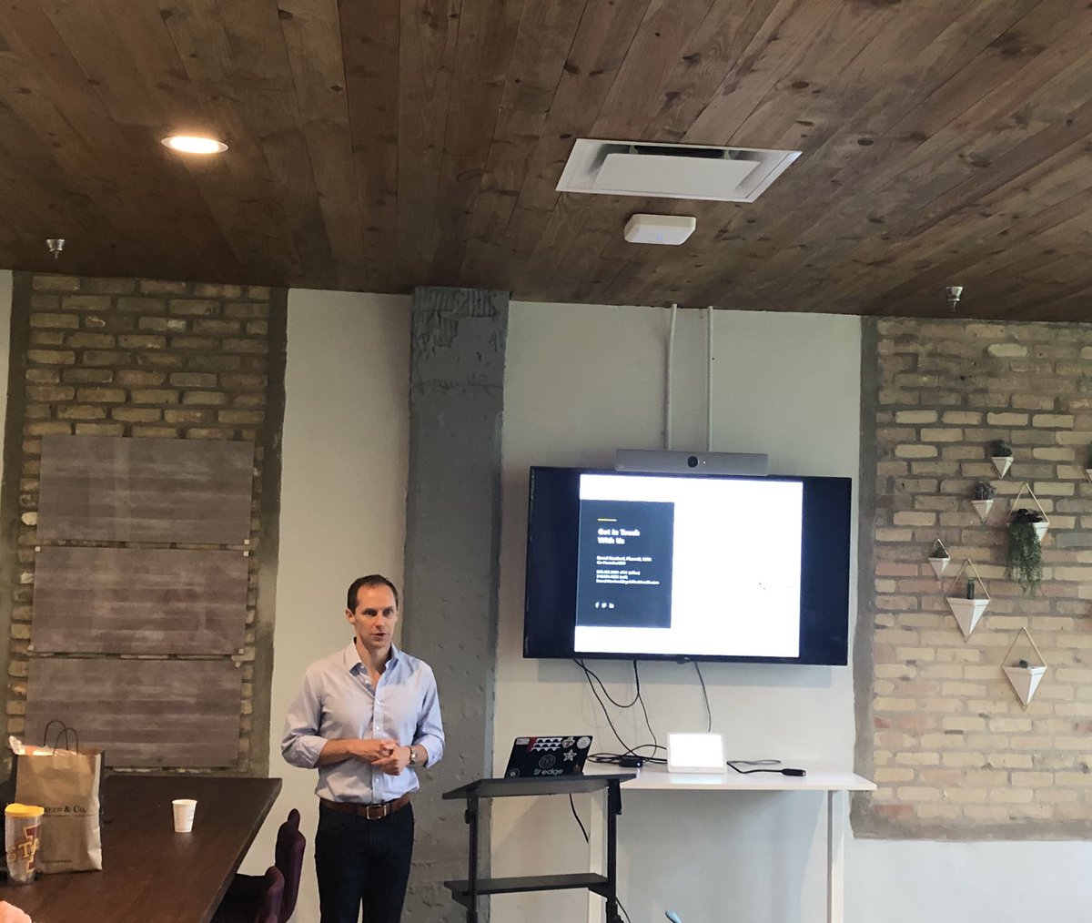 We have <a href="/brandnewland/">Brand Newland</a> pitching his startup <a href="/GoldfinchHLTH/">Goldfinch Health</a> this morning at <a href="/1MillionCupsATX/">1MillionCups Austin</a>! He’s building a better healthcare experience!