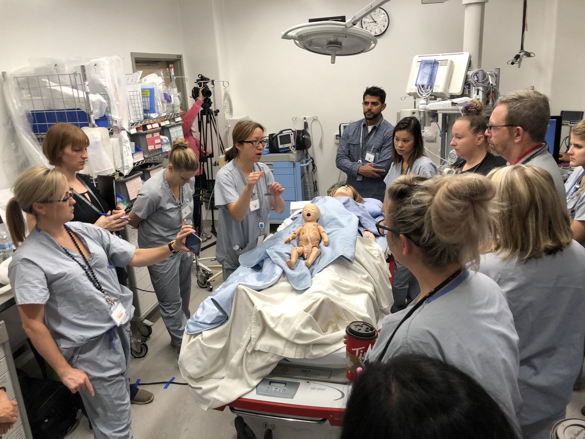 Our mannequin arrived at the Emergency Department presenting a number of issues. Our team was able to successfully deliver the baby and Mom is on her way to the Operating Room. #MegaSim