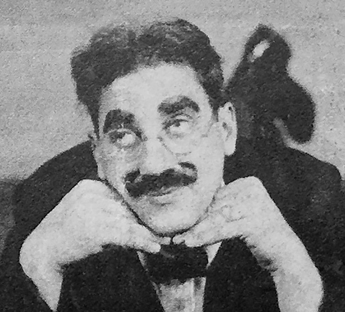 noahdiamond's tweet photo. He once said, "If you keep having birthdays, you will eventually die" -- but today is his 129th, and all signs point to immortality. #groucho #grouchomarx #onthisday #happybirthday #helloimustbegoing #gimmeathrill #marxbrothers https://t.co/YQjYevdKea