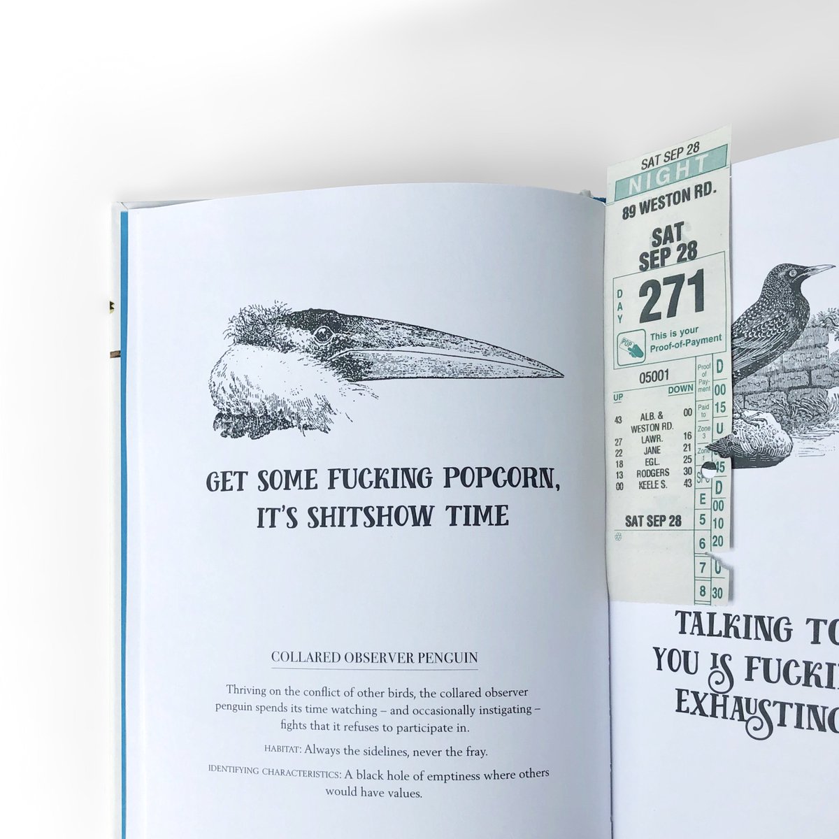 Hey Toronto, hey Ottawa, it’s shitshow time and you’re invited! Join me for the launch of the <a href="/EffinBirds/">Effin' Birds</a> book.

Toronto details and RSVP: facebook.com/events/1078679…

Ottawa details and RSVP: facebook.com/events/2546134…

See you there!