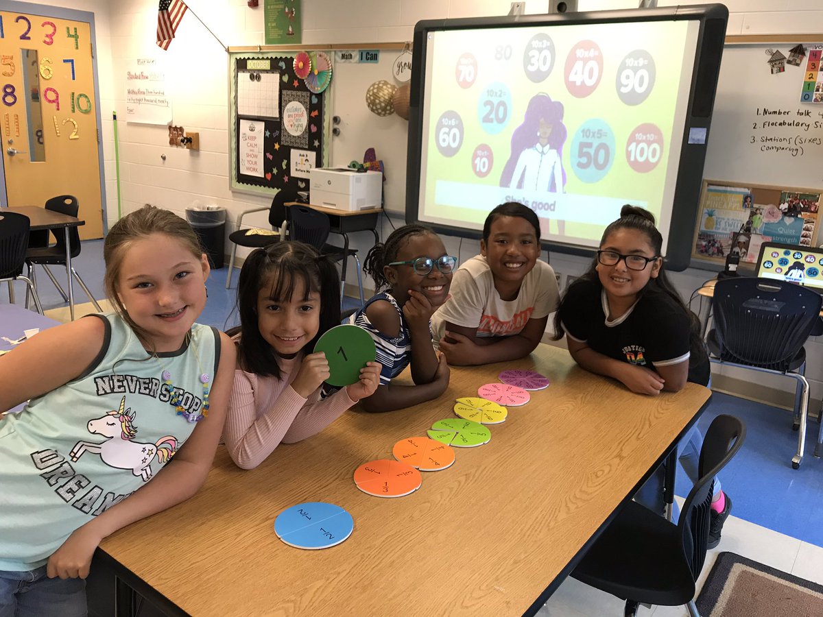 bulldogmathtch's tweet photo. These sweet faces are loving revisiting equivalent fractions this morning! They love intersession! @BellwoodBulldog #oneccps https://t.co/PKjiyo43Xl