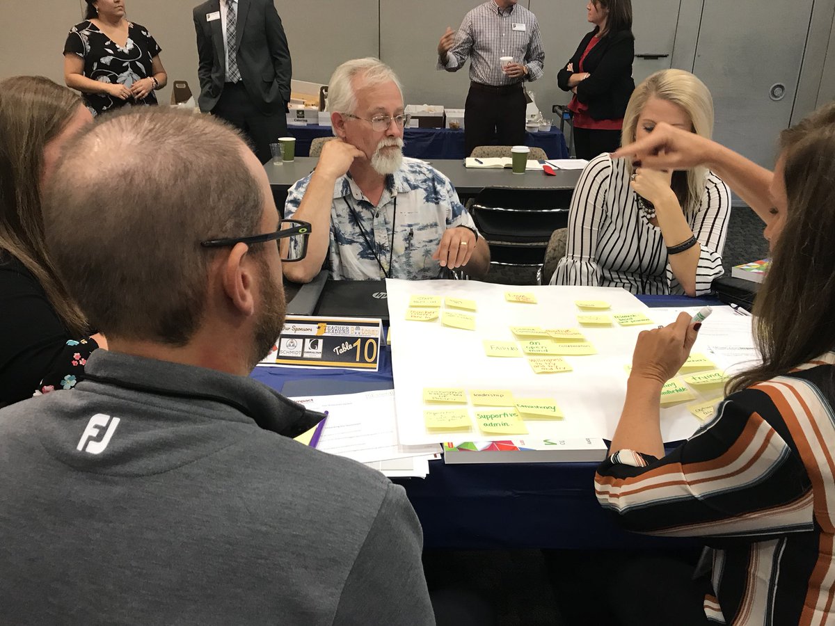 MicMacDonaldPKY's tweet photo. What does it take to improve a school? Teacher leaders from across Indiana kick off Teacher Leaders Bootcamp with a little "data analysis"! #idoetlbootcamo https://t.co/bwL9MxUZOp