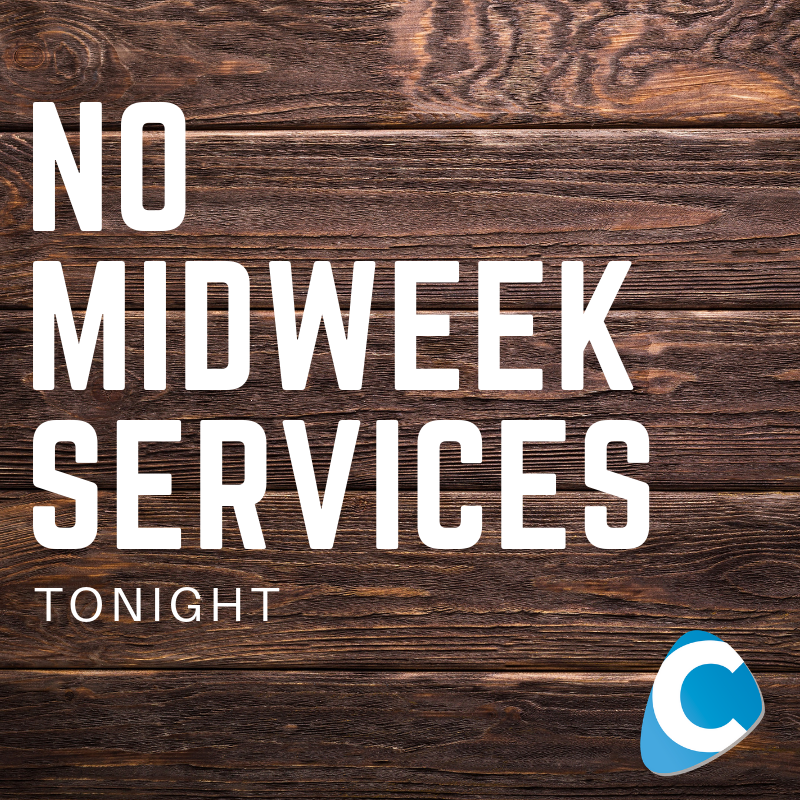 ccc_connection's tweet photo. Just a reminder:  NO midweek services tonight.  Enjoy Fall Break! https://t.co/VO5T8t5HgD