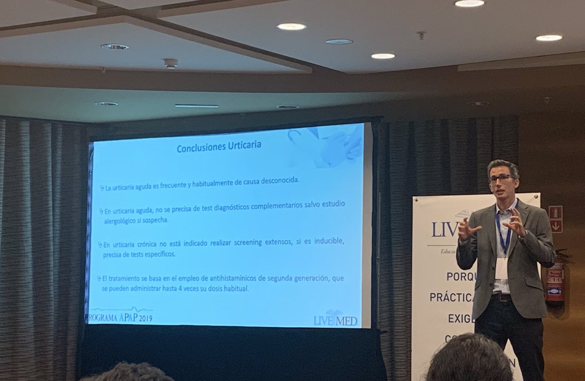 ValencianaPAp's tweet photo. El Dr Pablo Rodríguez del Río nos explica el “Enfoque clínico y terapéutico de la rinoconjuntivitis alérgica y la urticaria”  @SEPEAP @LivemedIberia #APAP2019 #APAP19Valencia https://t.co/LSXHMT0ZZ2