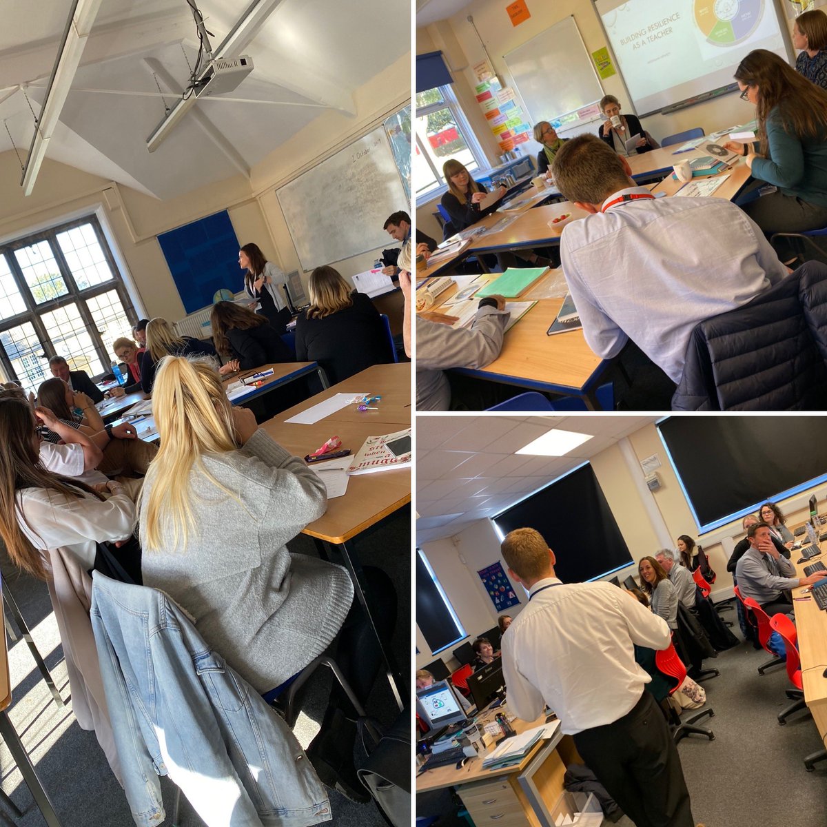 tomdanman's tweet photo. Day 3 of our Professional Development packed week. Today staff from across @TheMILL_Academy attended optional sessions of their choosing. Topics included @PivotalEd Anger unit, Building resilience as a teacher and the use of Sharepoint. Led by our staff for our staff. https://t.co/rXdAWAh2Jf