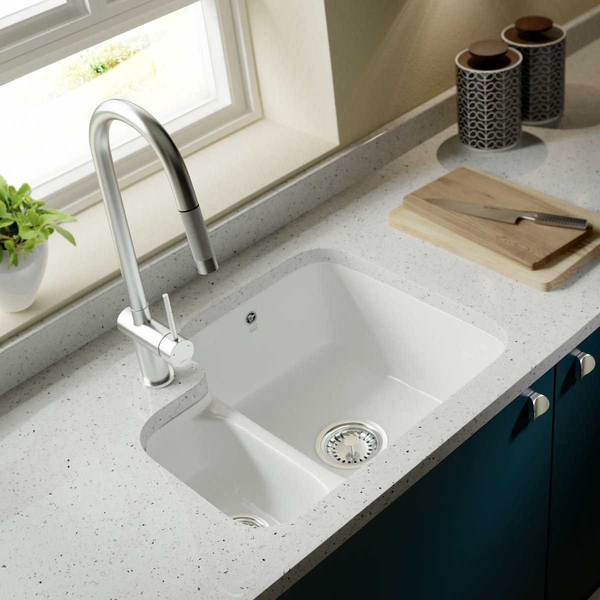 1810co's tweet photo. Hygienic and heat resistant to  1200°c Etro Duo 343/136U Ceramic sink with Grande Pull Out tap. #the1810co #sinks #kitchendesign https://t.co/6XjWLtKn5f