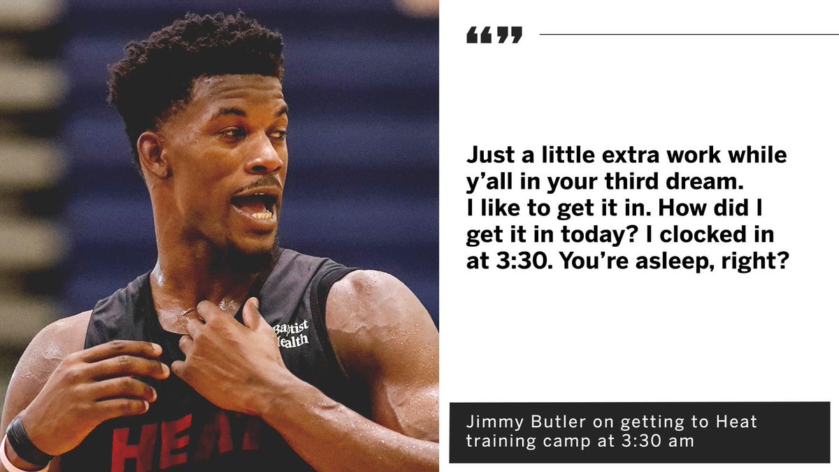 SportsCenter's tweet image. .@JimmyButler showed up at 3:30am for the Heat's 10am training camp 😳